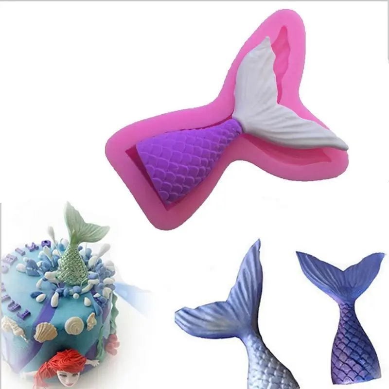 

Mermaid Tail Sugarcraft Cake Decorating Tools Fondant Plunger Cutters Cake Tools Cookie Biscuit Cake Mold Bakeware Accessories