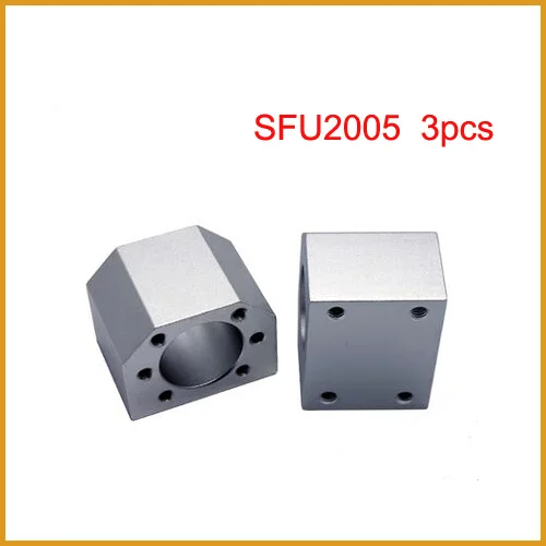 Sfu2005 3 шт./лот 2005 шариковая гайка Корпус кронштейн держатель алюминиевый для 20 мм