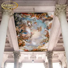 Пользовательские 3d Настенные обои потолочные обои отель греческая мифология Настенные обои для стен 3d Ангел обои
