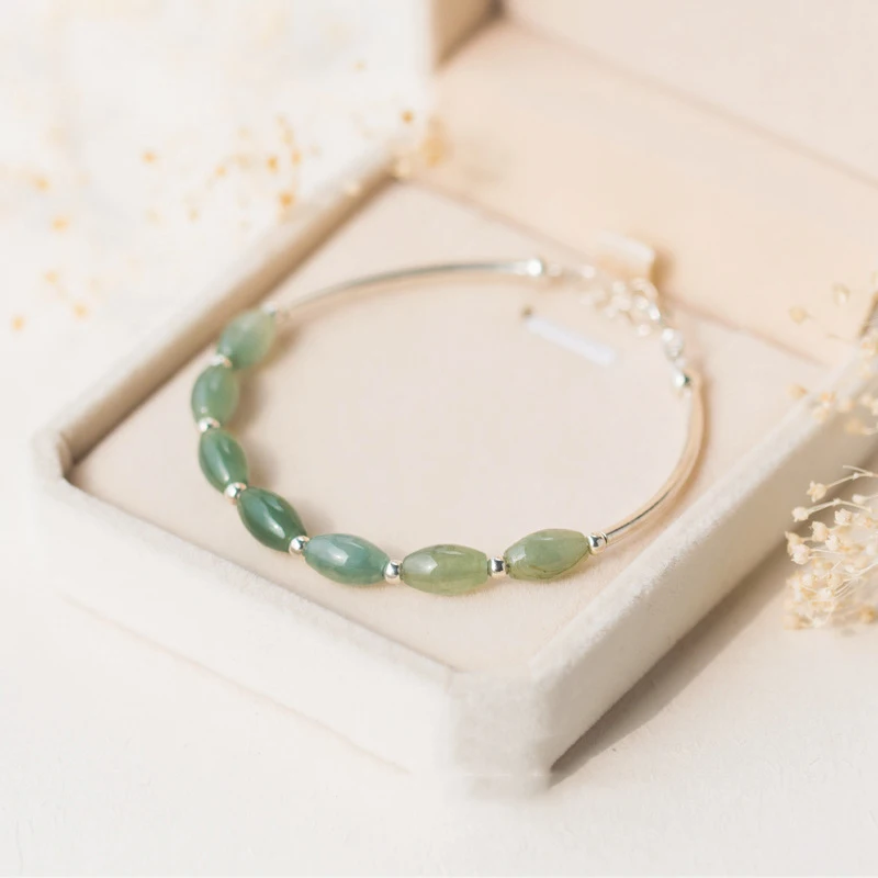 Цвет камень Новая мода 925 серебряный браслет сладкие шарики изделия леди браслет Для женщин Регулируемая Ювелирные изделия подарок на день матери