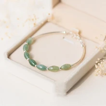 Цвет камень Новая мода 925 серебряный браслет сладкие шарики изделия леди браслет Для женщин Регулируемая Ювелирные изделия подарок на день матери