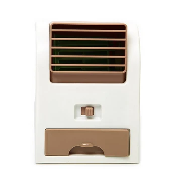 

Adjustable Angles Scented USB Electric Air Conditioning Mini Fan Air Cooler Brown 2016 New
