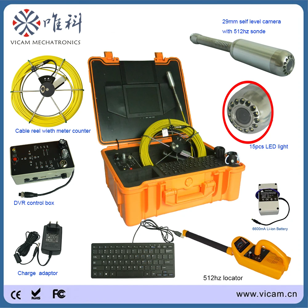line locator sewer camera snake inspection drain pipe transmitter receiver underwater 512hz 30m cameras