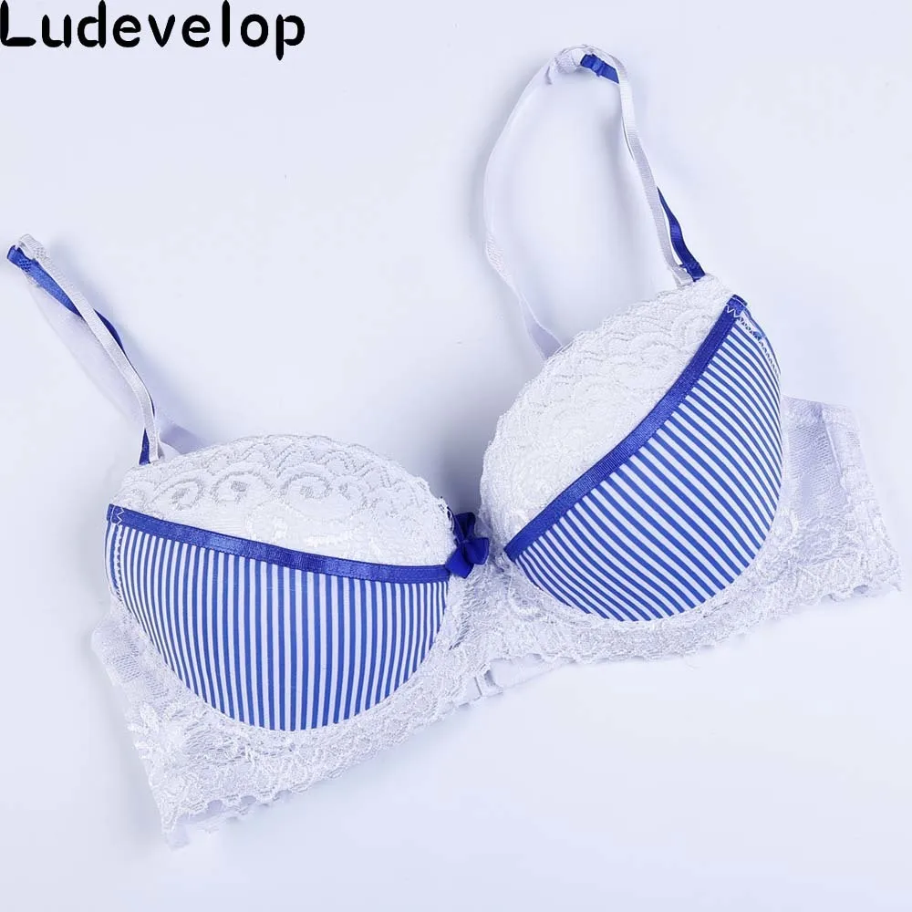 Intimate New push up women striped bra BC cup lace lingerie embroidery sexy young female underwear soutien gorge - Image 2