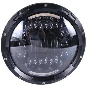 

90W 7"Inch Round LED Headlight For Harley Davidson Motorcycle Projector moto DOT Approved