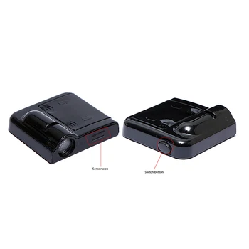 

2PCS Wireless Car Door Logo Light For peugeot 307 407 3008 for mazda for nissan LED door lamp led light Atmosphere lamp