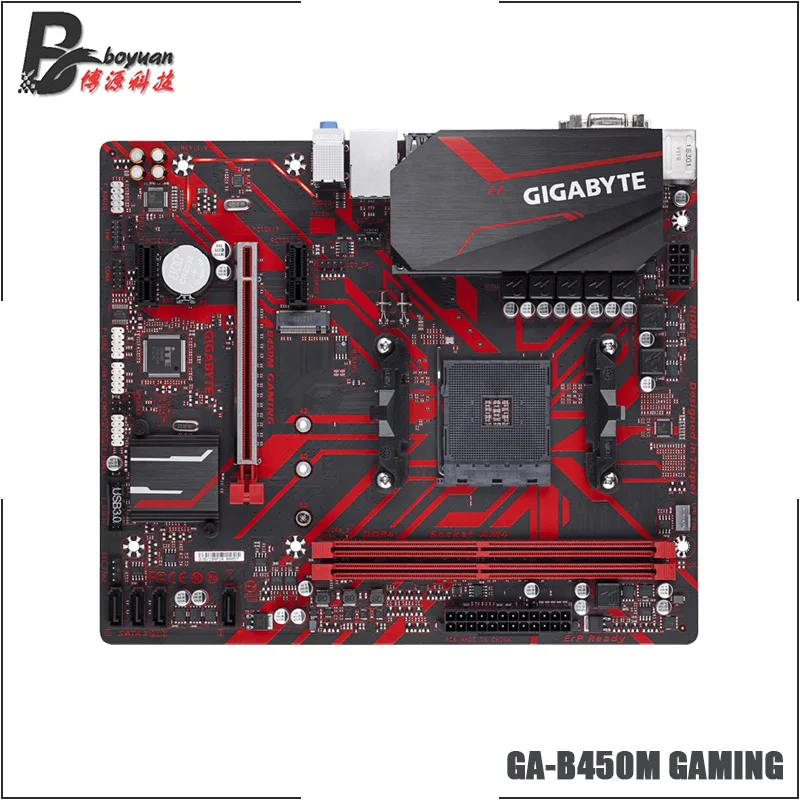 Gigabyte GA B450M GAMING (rev. 1,0) Placa base AM4 de doble canal AMD B450 /2-DDR4 DIMM /M.2 /USB3.1/micro-atx/Nuevo/Max-32G - Imagen 2