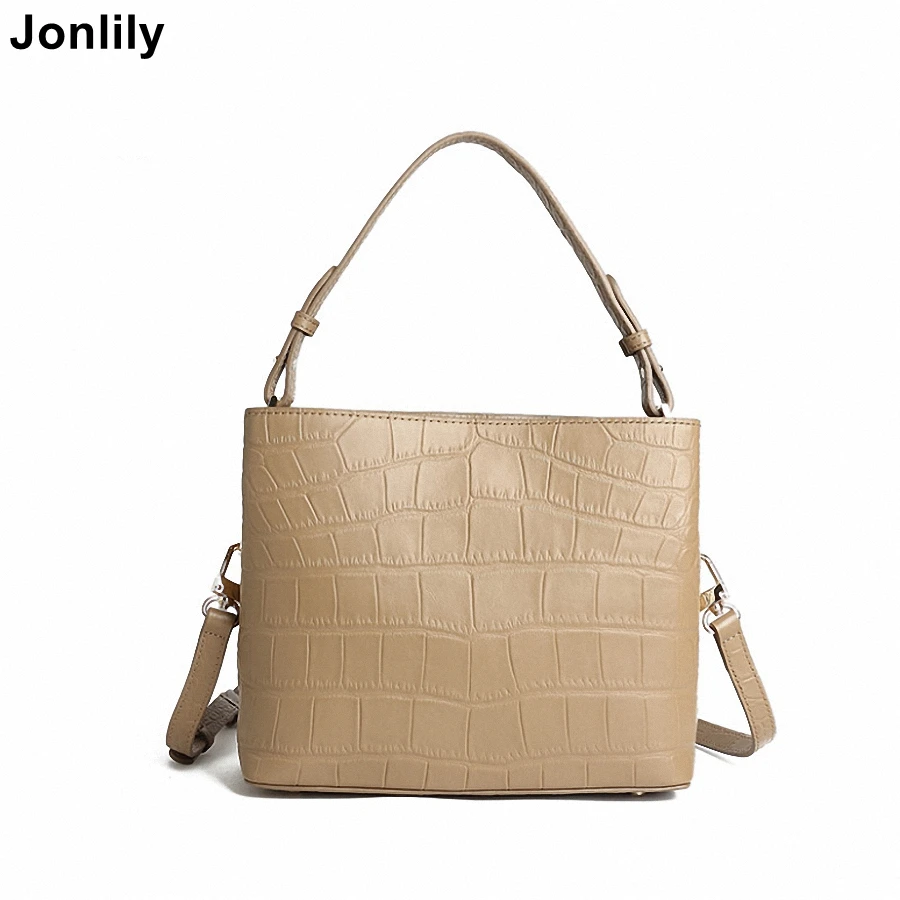 

Jonlily Genuine Leather Handbags Lady's Elegant Totes Women's Fashion Crossbody Messenger Bags High Capacity Shoulderbag -KG125