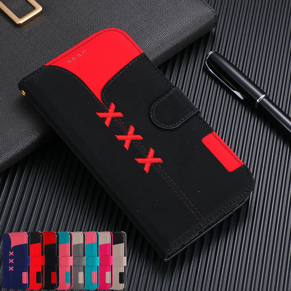 

Fashion Wallet Flip Cases Back Cover For Sony Xperia XZ1 XZ2 XZ3 Cute Contrast Color Card Slot Bags For Sony Xperia 1 Coque