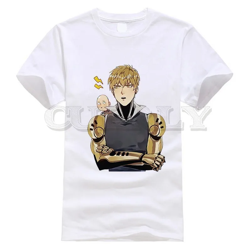 

2019 New T-shirt Short Sleeve One Punch Man Saitama Thsirt Large Size Japan Anime Cartoon Summer Dress Men Tee Funny T Shirt