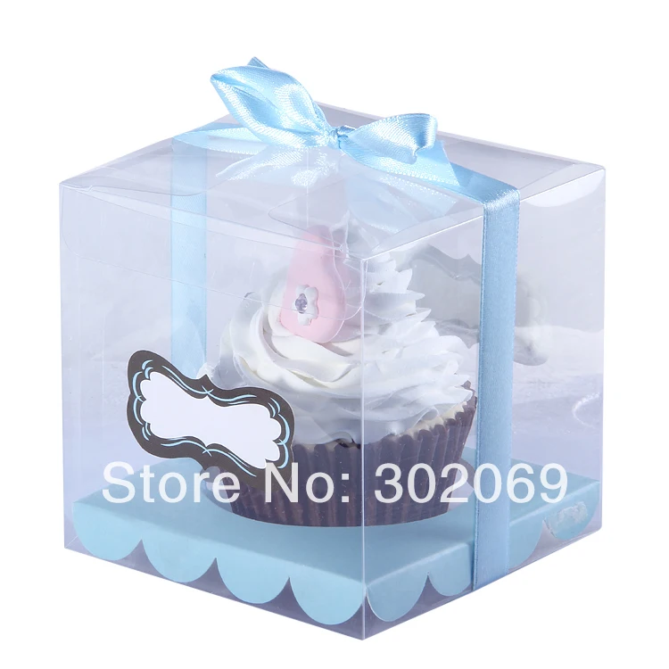 Одиночные пластиковые коробки прозрачные из ПП для одного капкейка 24 шт.|cupcake
