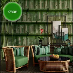 2018 Китайский Классическая бамбук обои чайхана Ресторан кабинет обои 3d Ретро Водонепроницаемый текстура древесины обоев
