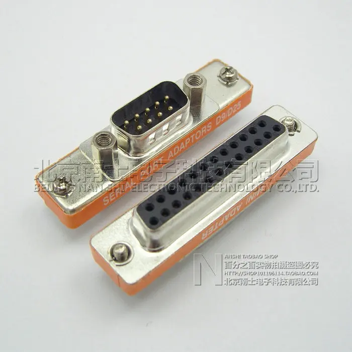 DB25 male to DB9 female Adapter D9/D25 Serial Port Adaptor 9Pin female