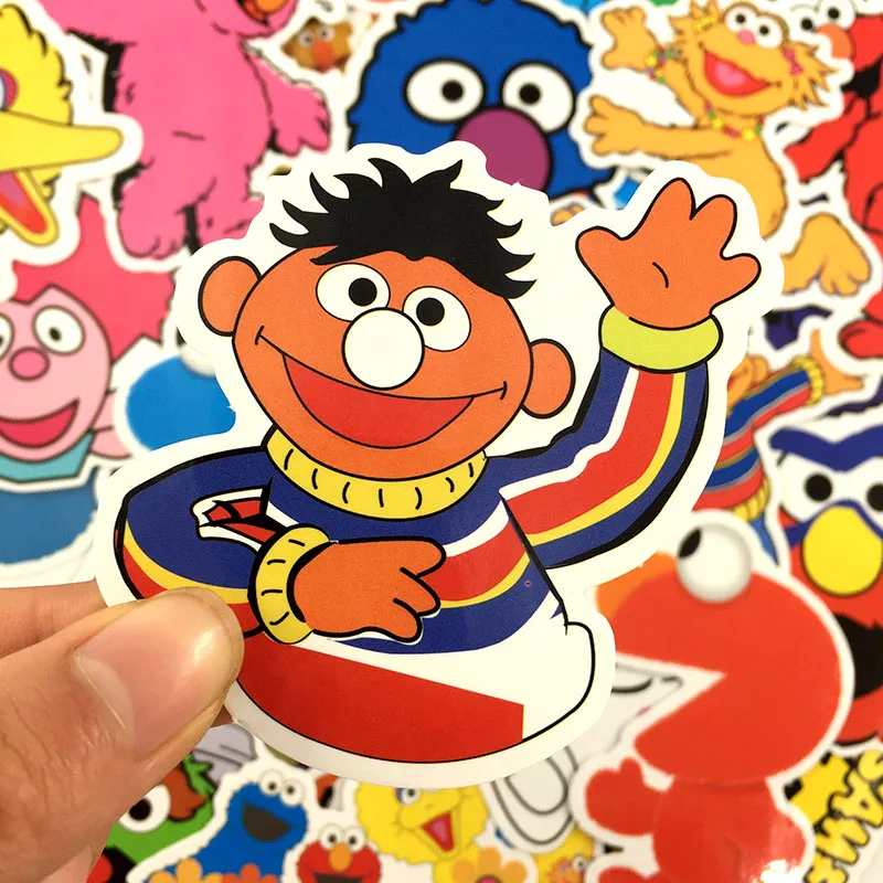 51 Pcs American Animation Sesame Street Cartoon Sticker For Bike Motorcycle Phone Laptop Luggage Funny Sticker Bomb Decals