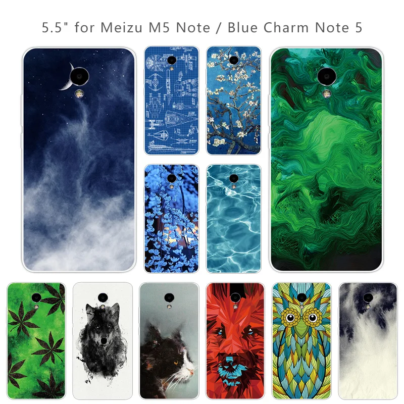 5 &quotчехол для Meizu M5 Note мягкий ТПУ прозрачный силиконовый чехол зеленый Blue Note5