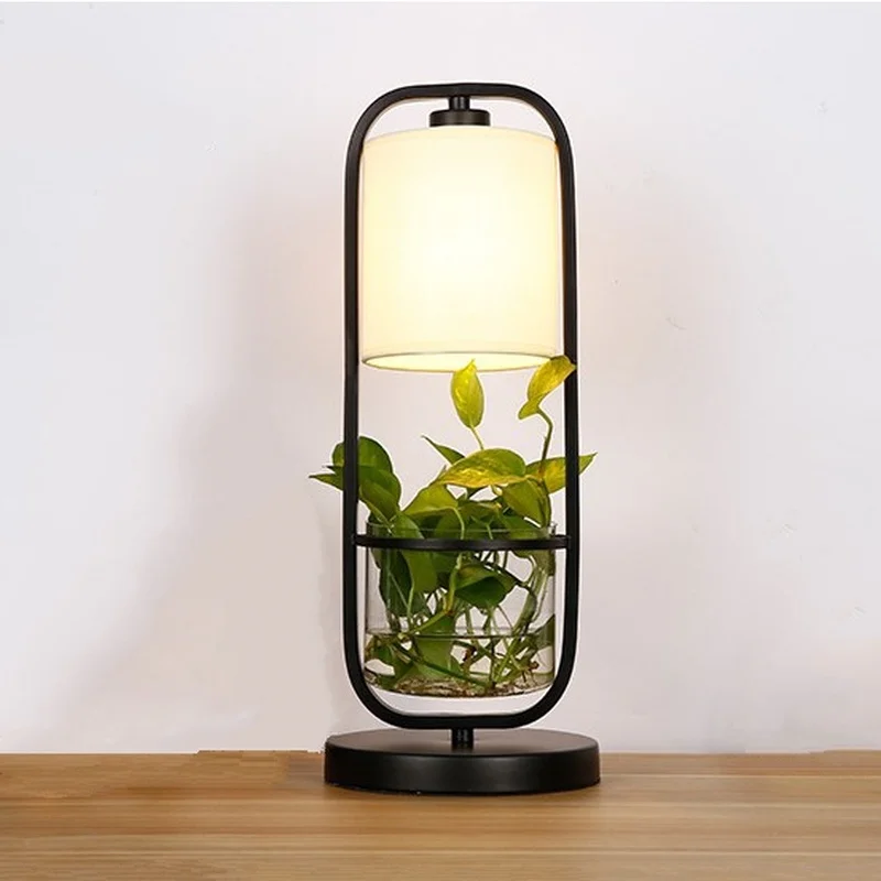 Cheap Modern Flower Pot Table Lamps Creative Bedroom Lamp Living Room Bedside Lamp Deco Lighting Lamparas De Mesa Para El Dormitorio