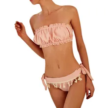 Сексуальные женские Купальники Стильный купальник пуш-ап мягкий бюстгальтер купальный Купальник с вырезом летняя пляжная одежда бикини