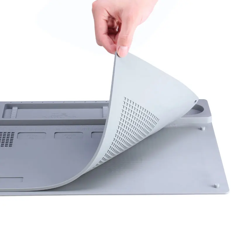 2 in 1 Heat-resistant Soldering Mat Silicone Insulation Mat Solder Desk Pad For BGA Soldering Repair Work Station