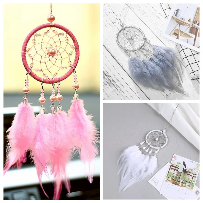 

Mini Dreamcatcher Pink/White/GRay Dreamcatcher & Wind Chimes Creative Car Pendant & Home Decor & Wall Hanging Dream Catcher