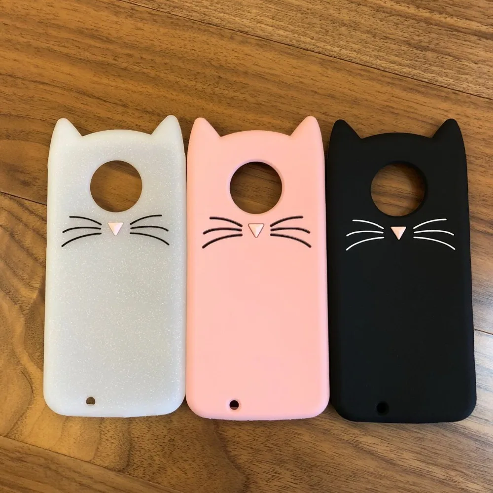 

For Motorola Moto G6 / G6 Plus 3D Cute Bearded Cat soft silicone Case Cover for Moto E5 G6 Play G5S Plus G5 Case