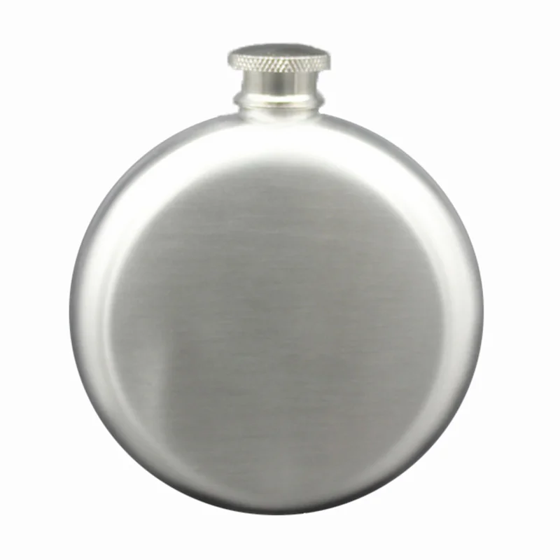 5oz Stainless Steel Round Whiskey Flask Portable Alcohol Hip Flasks
