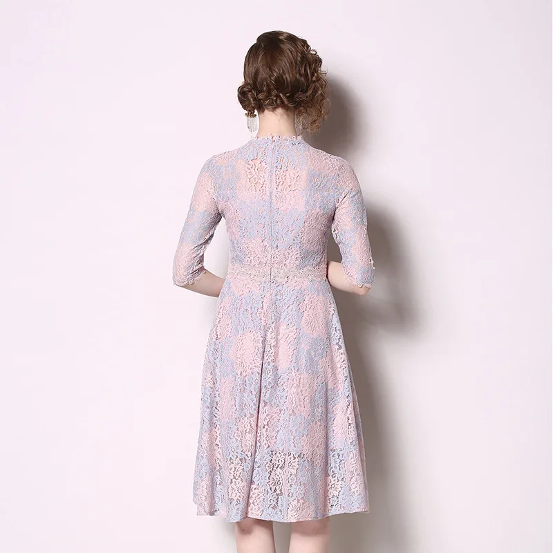 Young Gee Vestido 2019 лето осень розовое кружевное платье принцессы сексуальное