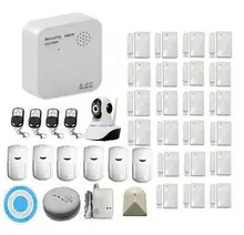 Módulo de Wifi + GSM Wireless Home Sistema de Alarma con Sirena De Alto Volumen y Detetcor Humo Inalámbrico Cámara IP para el Hogar seguridad