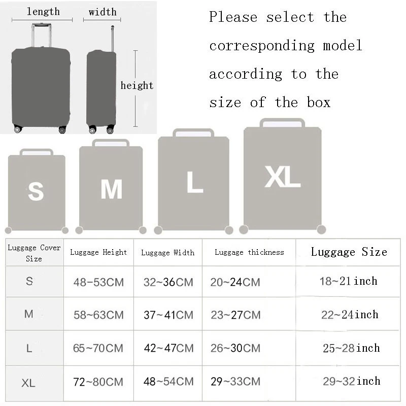 Волнистый Полосатый чехол для багажа, аксессуары для путешествий, 18-32 дюйма, чехол для костюма, эластичный защитный чехол, чехлы для багажа на колесиках, пылезащитный чехол