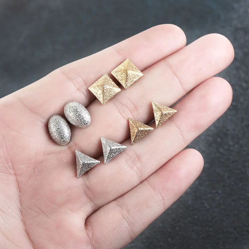 12 пар/лот цвета: золотистый, серебристый сердце смешанные наборы с сережками-гвоздиками для женщин винтажный геометрический треугольники Овальный ЮВЕ