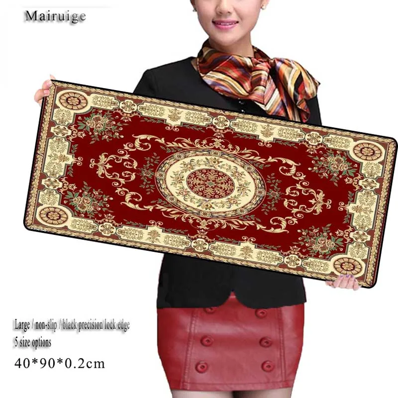 

Free Shipping Persian Carpet Mouse Pad Gaming Large XL Locking Edge Mat Office Speed Control Version 800*400mm Computer Mice Pad