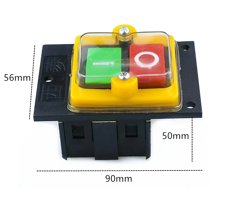 KAO-5 10A380V водонепроницаемый кнопочный переключатель, 10A 250V 380V автомат для резки rig дрель переключатель 75*52*50 мм