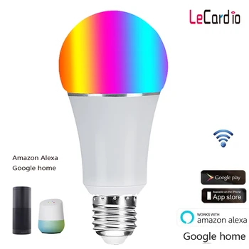 

LED Smart Wifi Light Bulb Multicolor Dimmable Stage Lights Smart Home Bluetooth Lamp Bulb Compatible Alexa Google Assistant