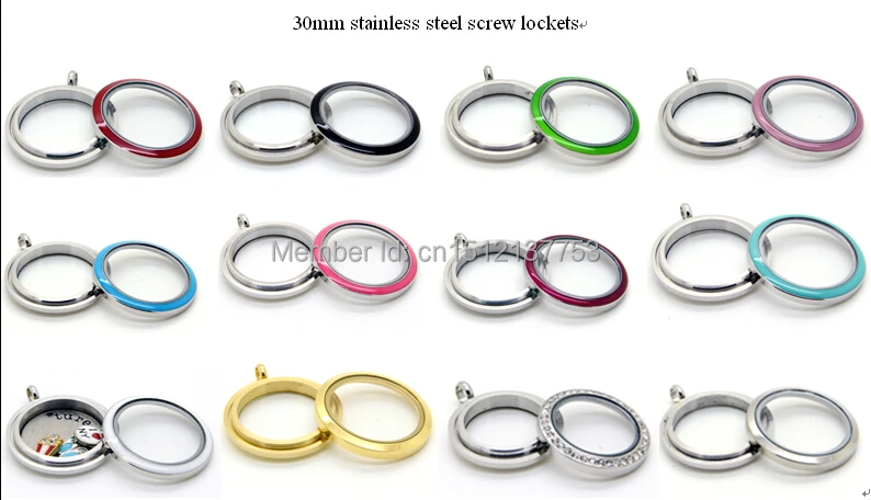 30mm stainless steel screw lockets