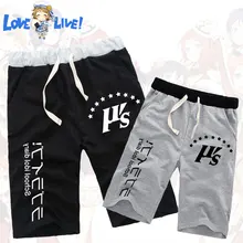 Аниме Лав Лив Нико Ядзава прямые шорты по колено хлопковые Повседневное Короткие штаны с завязками и эластичный пояс, карманы впитывает пот и Штаны