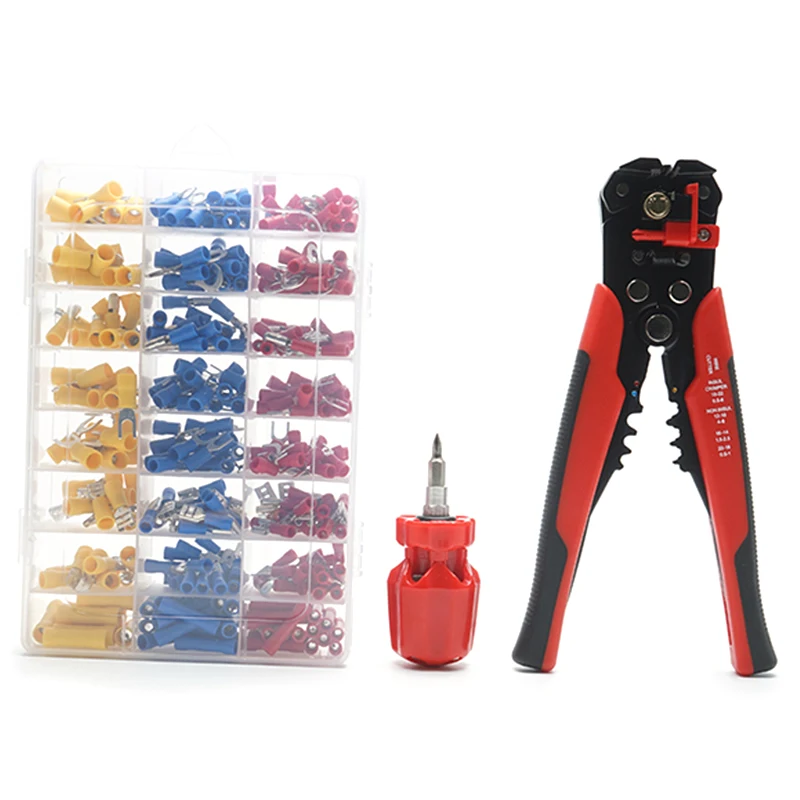 

Electrical Wire Terminal Kit With 5-In-1 Automatic Wire Stripper Crimper Plier And 400Pcs Connectors Easy And Effective