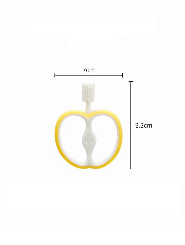 

Baby is not tired of appease apple teether molars Baby silicone solid teeth bite chews