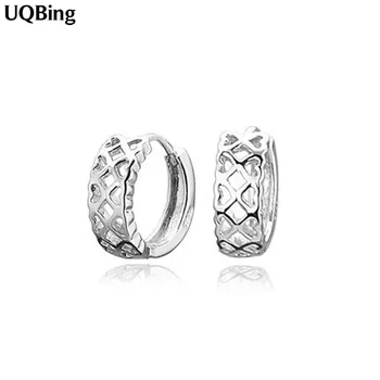 

Wholesale 925 Silver Hollow Heart Earring Fashion Women Silver Earrings Brincos Pendientes de plata