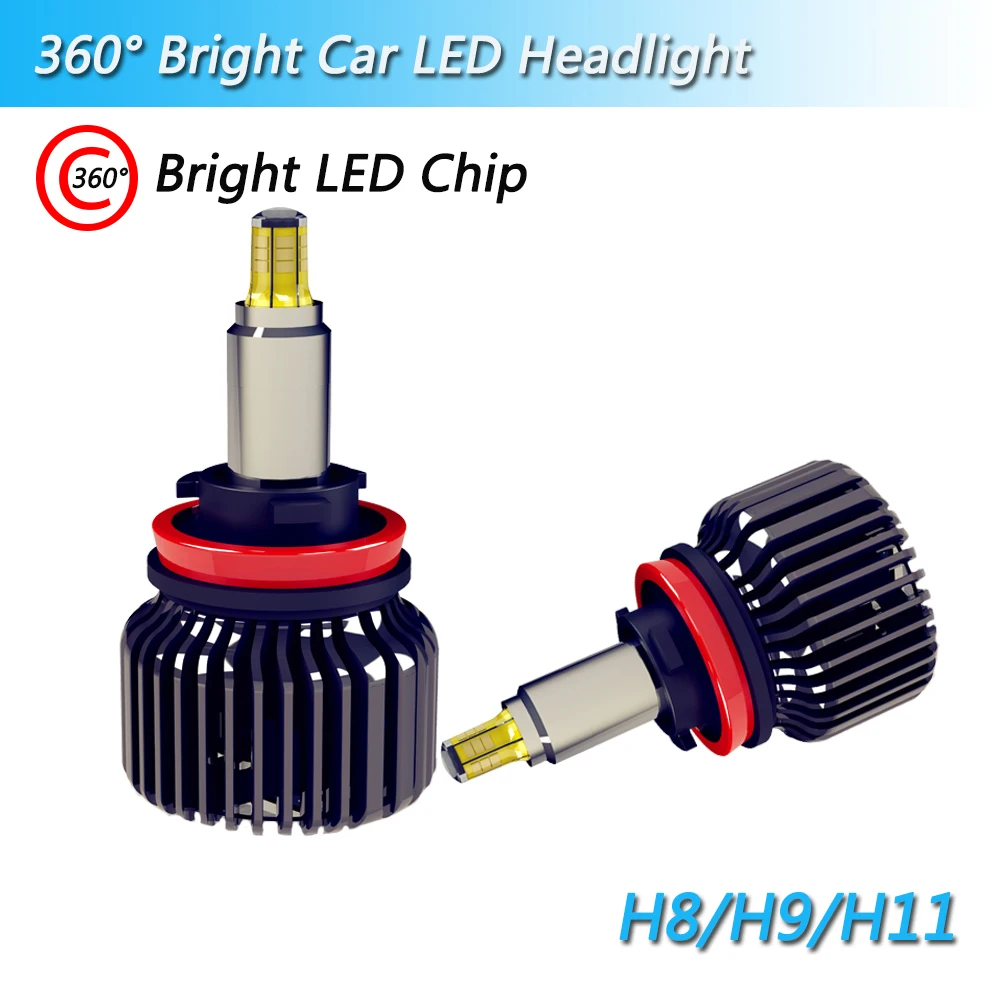 

12V 6000K 3D Diode Light Car Lamps 9012 Led HIR2 360 Lighting H7 Bulbs H9 H11 For Auto 9005/HB3 9006/HB4 Turbo Fan Led Headlight
