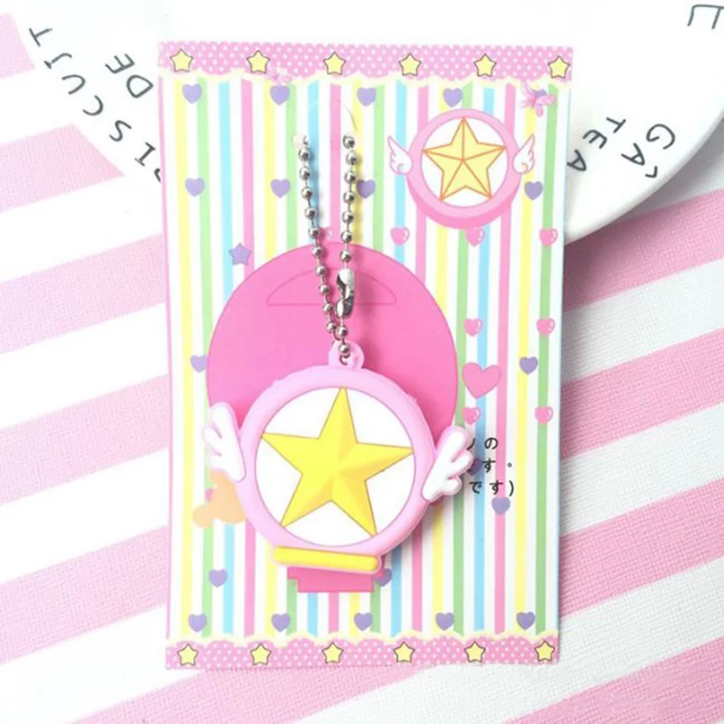 1 шт. очаровательны брелок Chaveiros Cardcaptor Sakura Аниме Ключ Met клавиши мультфильм цепи мешок орнамент брелок Рисунок Игрушки