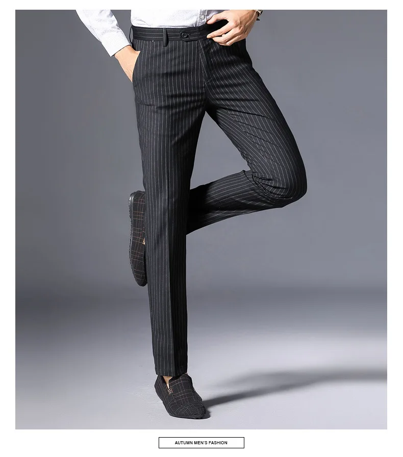 MRMT 2018 брендовые Весенние новые мужские повседневные брюки среднего возраста прямые брюки-трубы для мужчин полосатые брюки