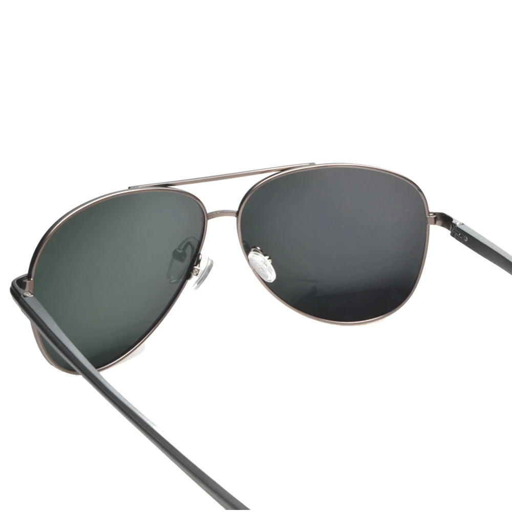 Мужские солнцезащитные очки оверсайз поляризованные Al mg серого цвета
