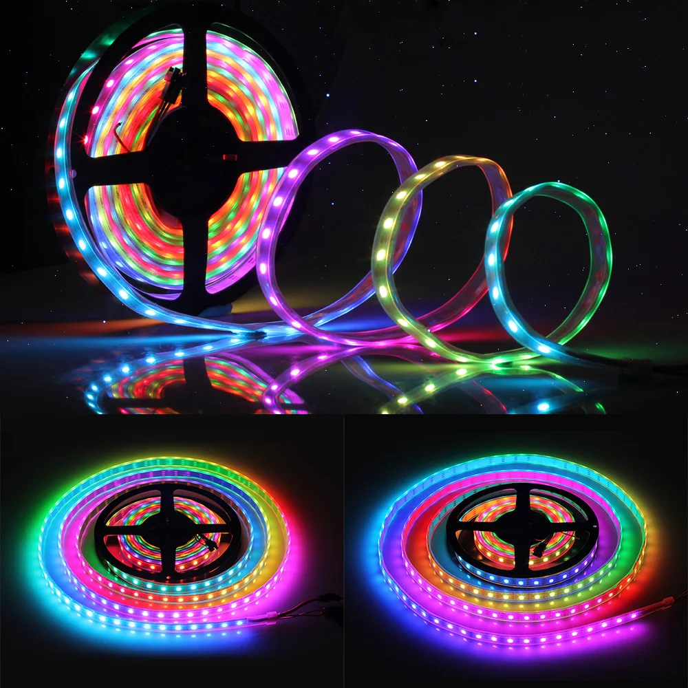 Пиксельная Светодиодная лента Excellux WS2812 WS2812B 5 м 5050 RGB 30/60 светодиодов постоянного