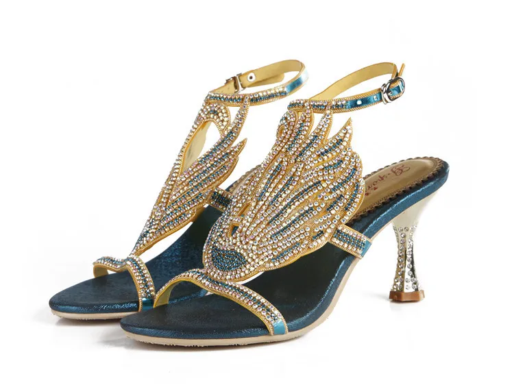 G-sparrow 2018 New Fashion Elegant Wedding High Heel Peep Toe Sandals Female Diamond Sexy Stiletto Rhinestone Womens Shoes10