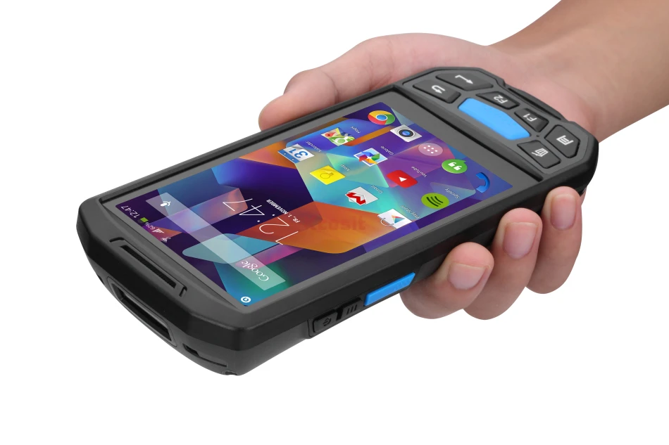 Считыватель отпечатков пальцев UHF RFID 1D/2D сканер штрих кода Android 7 0 беспроводное