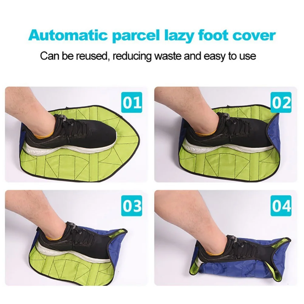 1 пара автоматических чехлов для обуви для ленивых, многоразовые резиновые сапоги без использования рук, прочные переносные водонепроницаемые защитные аксессуары для обуви
