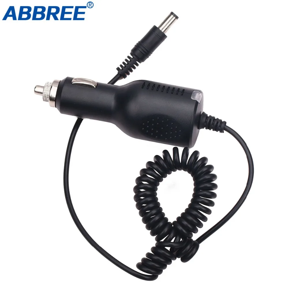 ABBREE 12 V-24 V автомобиль Зарядное устройство кабельной линии с индикатором для Abbree AR-F6 AR-889G TYT Quansheng Walkie Talkie Автомобильная радиостанция