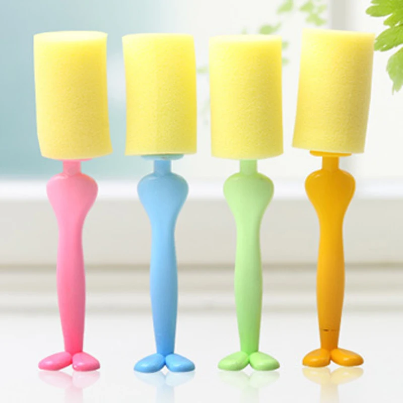1pcs Gentleman Cup Brush clean bottle brush and powerful cleaning sponge brush with long handle High quality pp brush handle