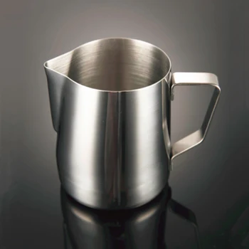

Multiple capacities stainless steel coffee pull cup milk frothers cup fancy coffee tip pull flower cylinder