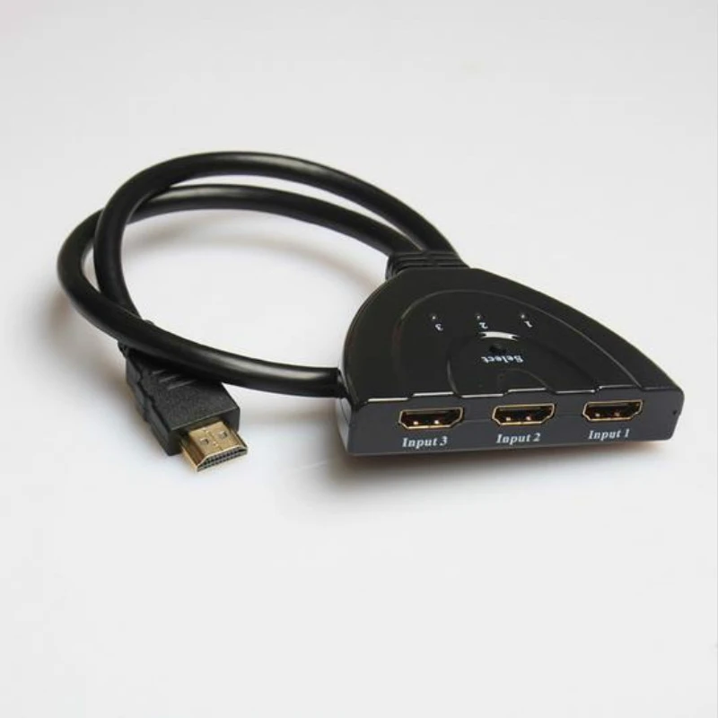 

3 Port HDMI Switch 3 IN 1 OUT 1080P Hub V1.4B HDMI Switch Switcher Splitter Adapter Cable For HDTV XBOX PS3 Black Wholesale