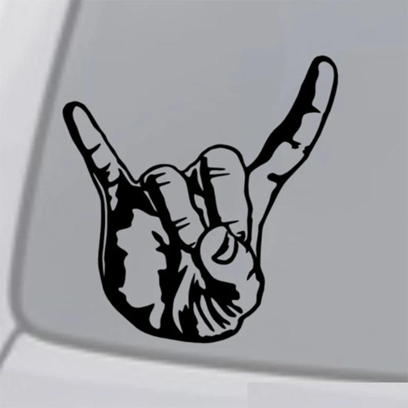 Sign Of The Horns Vinyl Decal Sticker Car Window Bumper Rock Metal Hand